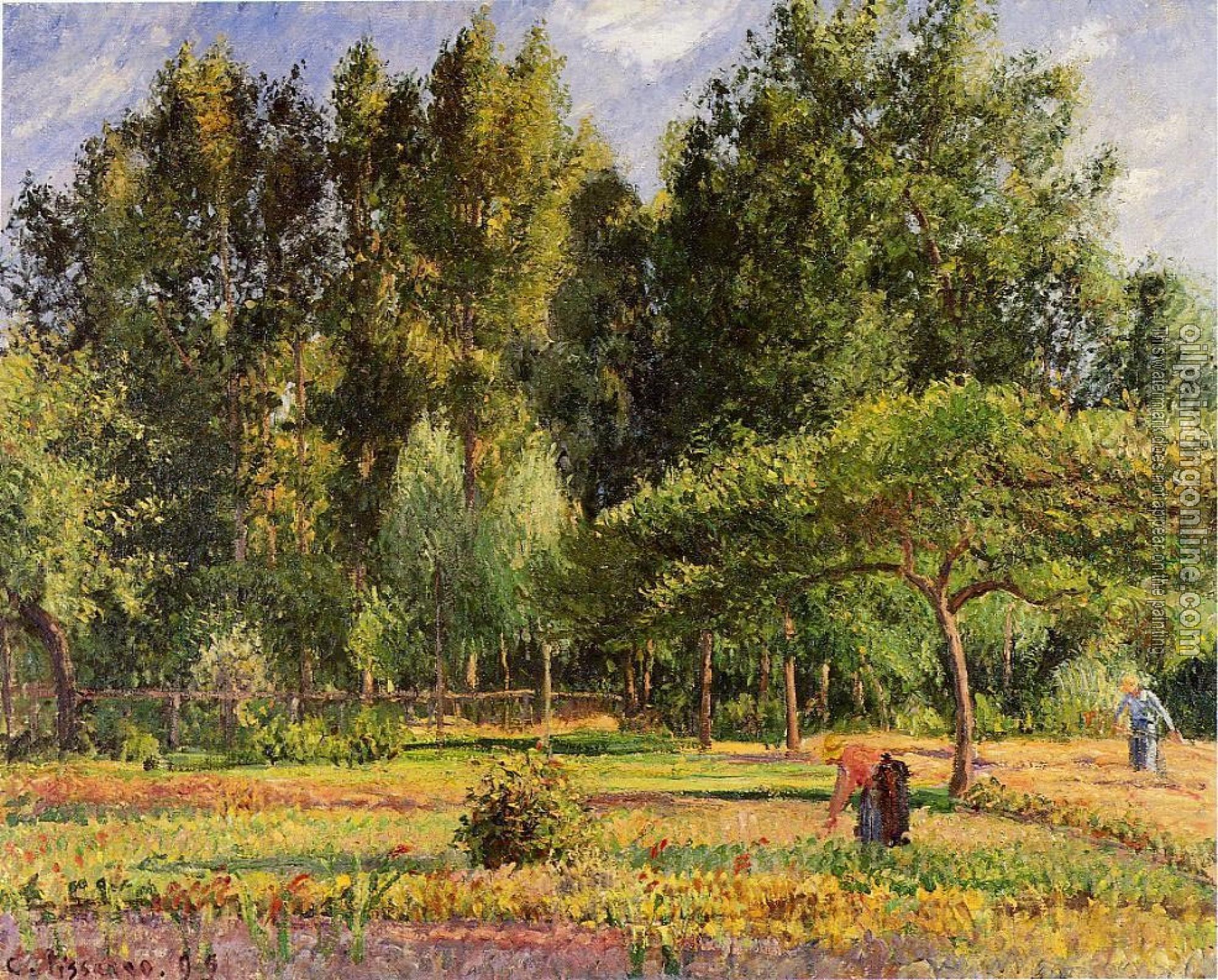 Pissarro, Camille - Poplars, Afternoon in Eragny